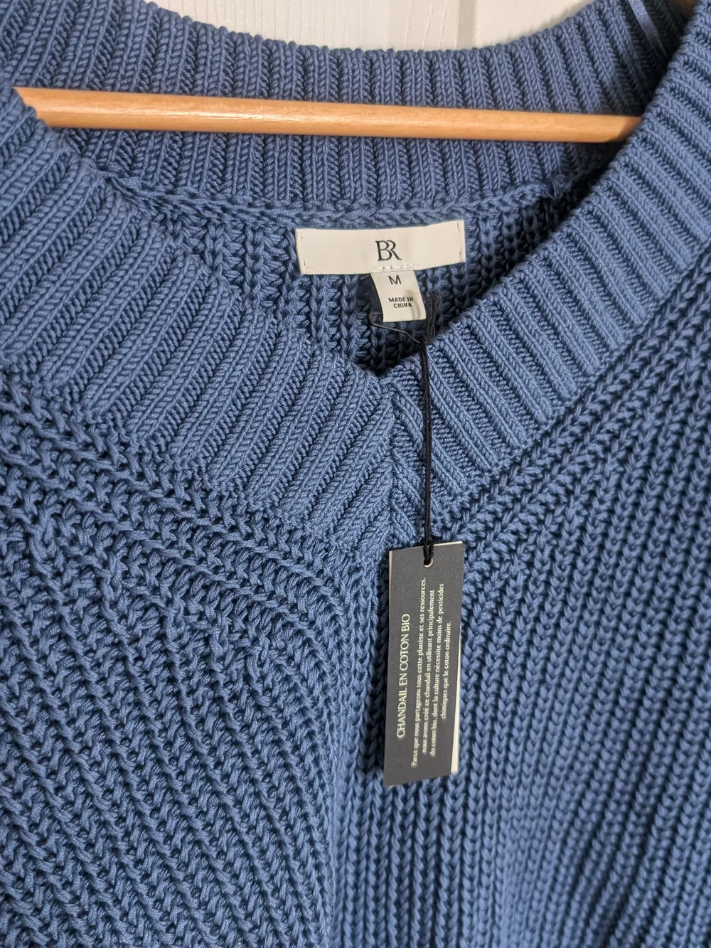 Banana Republic Slate Blue V-Neck Cropped Knit Sweater - Picture 3 of 5